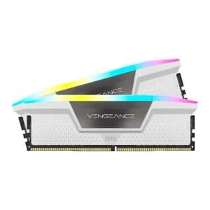 Memoria Corsair Vengeance, RGB, 32GB (2x16GB), DDR5, 6000MHz, C36, Branco, CMH32GX5M2E6000Z36W