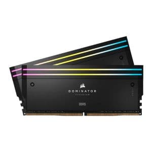 Memoria Corsair Dominator Titanium RGB, 32GB (2x16GB), DDR5, 6000MT/s, C30, Preta, CMP32GX5M2B6000C30