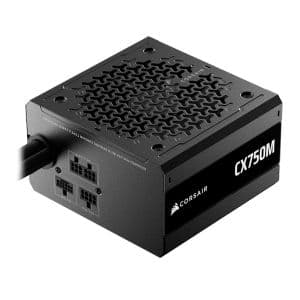 Fonte Corsair CX750M, 750W, ATX 3.1 PCIe 5.1, Cybenetics Bronze, Preto, CP-9020311-BR