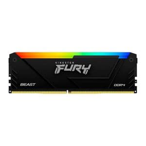 Memoria Kingston Fury Beast, RGB, 8GB (1x8GB), DDR4, 3200MHz, C16, Preto, KF432C16BB2A-8