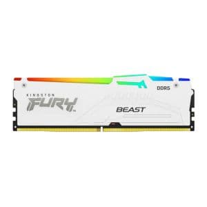 Memoria Kingston Fury Beast, RGB, 32GB (1x32GB), DDR5, 6000MHz, C30, Branco, KF560C30BWEA-32