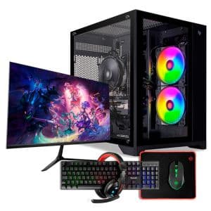 PC Gamer Completo Pichau Zagan III, Intel i5-10400F, GeForce RTX 5050 8GB, 16GB DDR4, SSD M.2 480GB + Monitor + Kit Periféricos