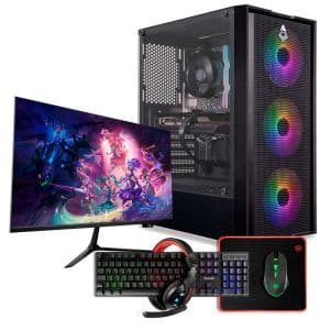 PC Gamer Completo Pichau Ganesha III, Intel i5-12400F, Radeon RX 580 8GB, 16GB DDR4, SSD M.2 480GB + Monitor + Kit Periféricos