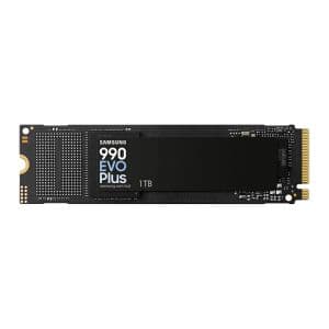 SSD Samsung 990 Evo Plus, 1TB, M.2 2280, PCIe NVMe, Leitura 7150MB/s, Gravacao 6300MB/s, MZ-V9S1T0B-AM