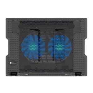 Base Para Notebook R8 C104, Ate 17 Pol, 2 Fans, Preto, R8-C104-BK