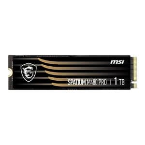 SSD Msi Spatium M480 Pro, 1TB, M.2 2280, PCIe NVMe, Leitura 7400MB/s, Gravacao 6000MB/s, S78-440L1G0-P83