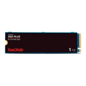 SSD Sandisk Plus, 1TB, M.2 2280, PCIe NVMe, Leitura 3200 MB/s, Gravacao 2500 MB/s, SDSSDA3N-1T00-G26