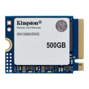 SSD Kingston NV3, 500GB, M.2 2230, PCIe NVMe, Leitura 5000MB/s, Gravacao 3000MB/s, SNV3SM3-500G