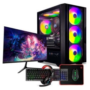 PC Gamer Completo Pichau Helheim III, Intel i5-12400F, GeForce RTX 5050 8GB, 16GB DDR4, SSD M.2 480GB + Monitor + Kit Periféricos