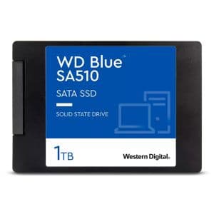 SSD WD Blue SA510, 1TB, 2.5, Sata III 6GB/s, Leitura 560 MB/s, Gravacao 520 MB/s, WDS100T3B0A