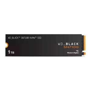 SSD WD Black SN7100, 1TB, M.2 2280, PCIe NVMe, Leitura 7250MB/s, Gravacao 6900MB/s, WDS100T4X0E