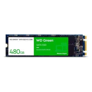 SSD WD Green, 480GB, M.2 2280, SATA III 6GB/s, Leitura de 545 MB/s, Gravacao de 465 MB/s, WDS480G3G0B
