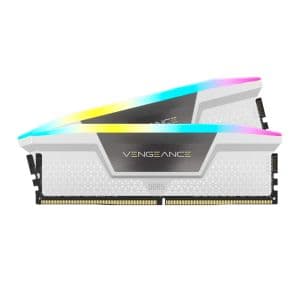 Memoria Corsair Vengeance, RGB, 64GB (2x32GB), DDR5, 6000MHz, C30, Branco, CMH64GX5M2B6000Z30W