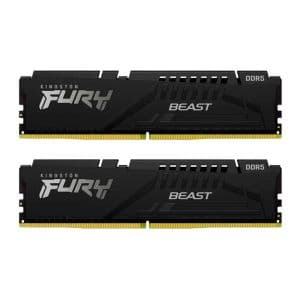 Memoria Kingston Fury Beast, 64GB (2x32GB), DDR5, 6400MHz, C32, Preto, KF564C32BBEK2-64