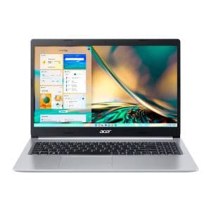 Notebook Acer Aspire 5, 15.6 Pol, AMD Ryzen 5 5500U, 8GB DDR4, SSD 512GB, Windows 11 Home, Cinza, NX.AYDAL.008