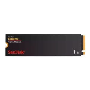 SSD Sandisk Extreme, 1 TB, M.2 2280, PCIe NVMe, Leitura 5150 MB/s, Gravacao 4900 MB/s, SDSSDX3N-1T00-G26