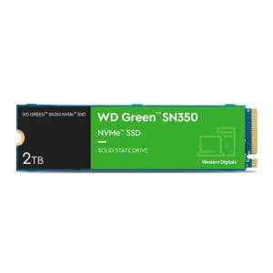 SSD WD Green SN350, 2TB, M.2 2280, PCIe NVMe, Leitura 3200 MB/s, Gravacao 3000 MB/s, WDS200T3G0C