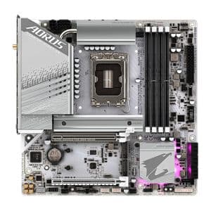 Placa Mae Gigabyte Z790M Aorus Elite AX Ice, WiFi, DDR5, LGA 1700, M-ATX, Chipset Intel Z790, Z790M-AORUS-ELITE-AX-ICE
