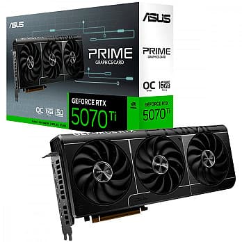 Placa de Video Asus GeForce RTX 5070 Ti Prime OC Edition, 16GB, GDDR7, 256-bit, 90YV0MF0-M0NA00