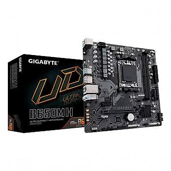Placa Mãe Gigabyte B650M H, Chipset B650, AMD AM5, MATX, DDR5