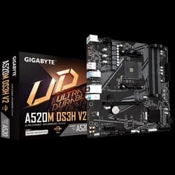 Placa Mãe AM4 Gigabyte A520M DS3H V2 AMD DDR4