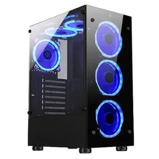 Gabinete Rise Mode Glass 06x Black S/Fan Preto -…