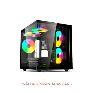 Gabinete Gamer C3Tech Aquarius Preto Lateral de…