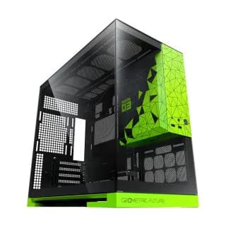 Gabinete Geometric Future MODEL 3 Preto C/ Verde…