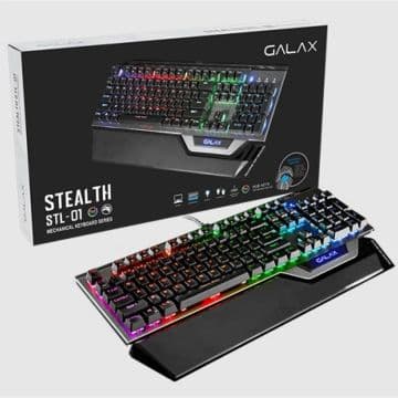 Teclado Mecânico Galax Stealthy Series STL-01 Switch Blue RGB - KGS0114T1RG1BSL0