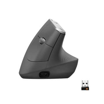 Mouse Logitech MX VERTICAL Ergonômico Sem Fio Recarregável Grafite - 910-005449