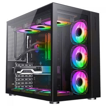 Gabinete Gamer Gamemax Lucent BK Preto C/ Lateral de Vidro Temperado S/ Fan