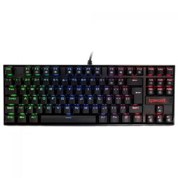 Teclado Mecânico Redragon Gamer Kumara RGB Preto Switch Brown - K552RGB-1 (PT-BROWN)