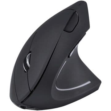 Mouse Vinik Vertical Ortopédico Power Fit S/ Fio 1600 DPI Recarregável USB Preto - PM300