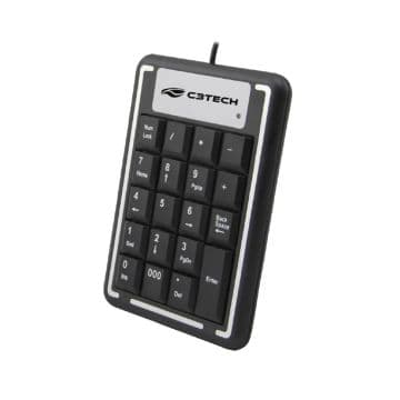 Teclado Numérico C3Tech USB, Preto - KN-11