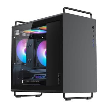 Gabinete Bluecase Gamer Tiny Pro Preto Lateral de Vidro Temperado C/ 5 Fans - BG-056BPROBX