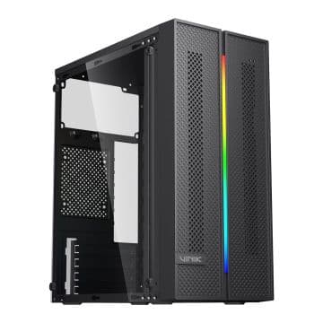 Gabinete Gamer Vinik Sg26 Preto Fita De Led Rgb - Sg26Acbk