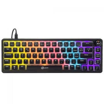 Teclado Mecânico Gamer Kalkan Drakar 65% Rainbow Switch YH Brown Preto - KLK00052