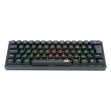 Teclado Mecânico Redragon Gamer Fizz RGB Preto Switch Brown - K617-RGB-B (PT-BROWN)