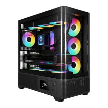 Gabinete Gamer Gamdias Atlas P2 CG Preto C/ Lateral de Vidro Temperado C/ 4 Fans - ATLAS P2 CG