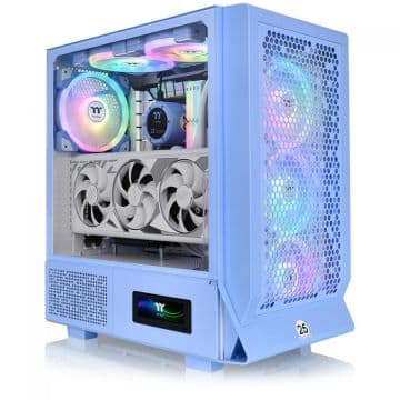 Gabinete Thermaltake Gamer Ceres 330 TG ARGB Hydrangea Blue c/ 3 Fans Azul - CA-1Y2-00MFWN-00