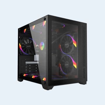 Gabinete Gamer PCYes Forcefield Black Vulcan - GFFBVP