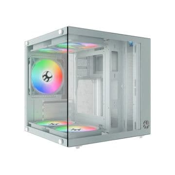Gabinete Bluecase Gamer LIFE Branco Lateral De Vidro Temperado S/FAN - BG-066