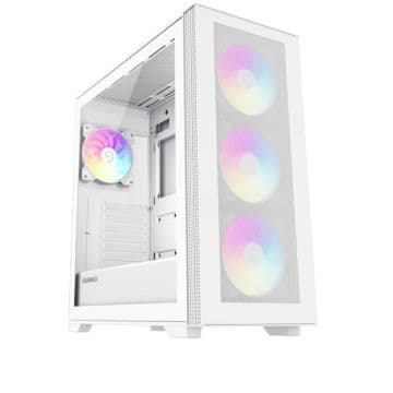 Gabinete Gamer Gamemax Quest Mesh WH Branco C/ Lateral de Vidro Temperado S/ Fan