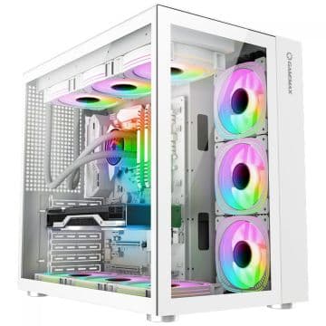 Gabinete Gamer Gamemax Lucent WH Branco C/ Lateral de Vidro Temperado S/ Fan