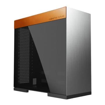 Gabinete Geometric Future Model 8 Cowboy Prata e Couro - GEO-M8-COW